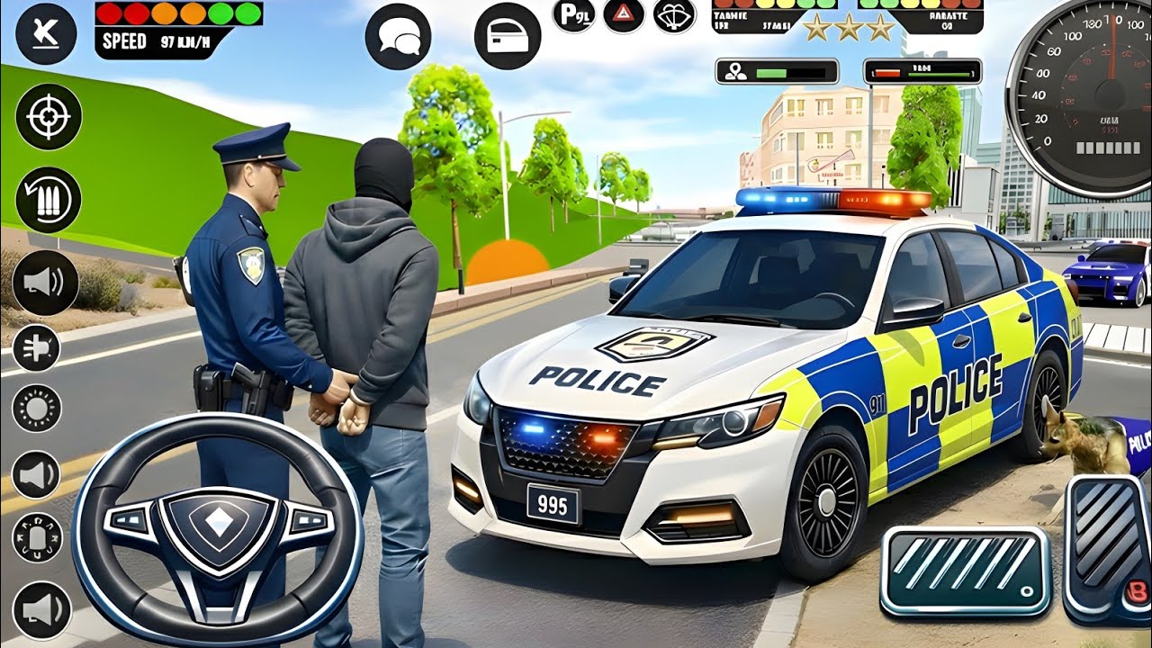 🚓 Police Car Chase Simulator 3D – Real City Cop Pursuit Gameplay (Android)