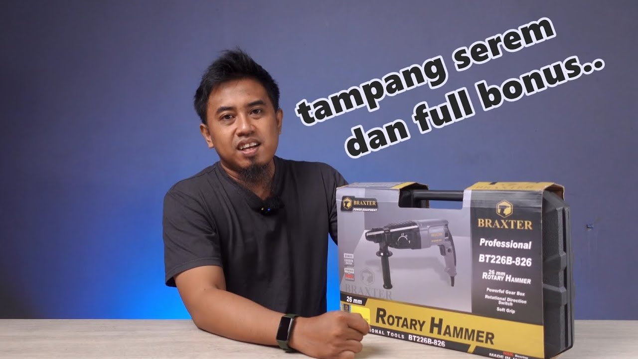 tes dan review bor bobok tembok beton terbaru - BRAXTER BT226B-826 ROTARY HAMMER 26MM