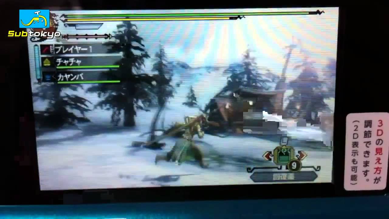 3DS Monster Hunter 3G In Store Demo Subtokyo T1