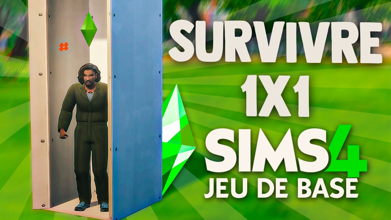 SURVIVRE dans UN SEUL CARREAU (qu'avec le JEU DE BASE) 🥵 | Challenge Sims 4