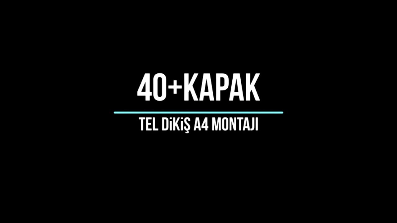 44 sayfa A4 tel dikiş montaj