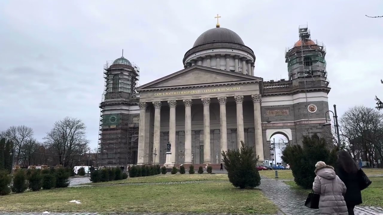 Basilica of Esztergom ringing bells on Christmas Day