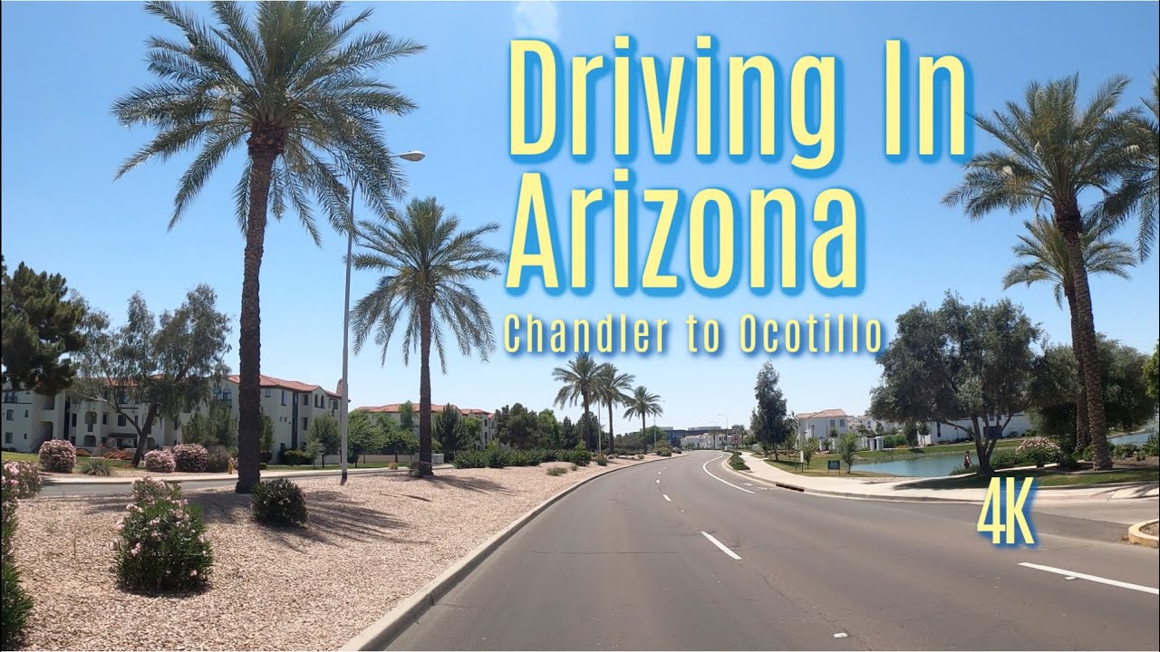 Driving in Arizona 4k | Chandler Ocotillo Scenic Neighborhood Tour