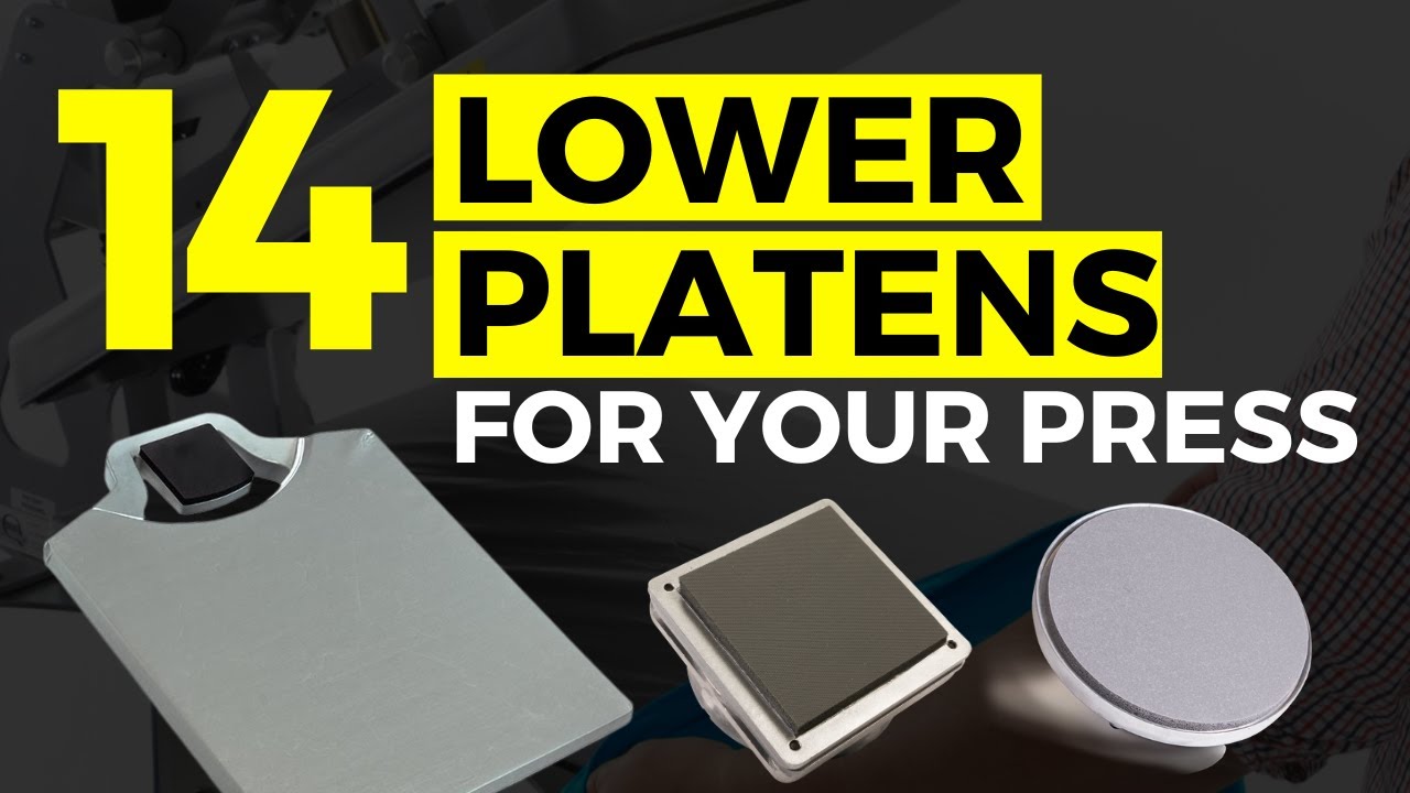 14 Lower Platens you can use with your Heat Press