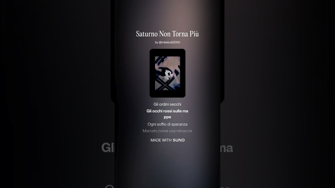 Saturno non torna più prima versione 