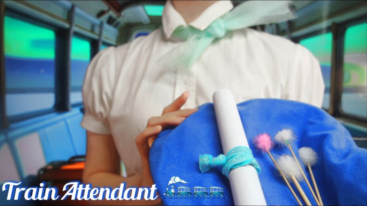 ASMR기차 승무원 귀청소/Attendant's Ear Cleaning/한국어Roleplay. Personal Attention