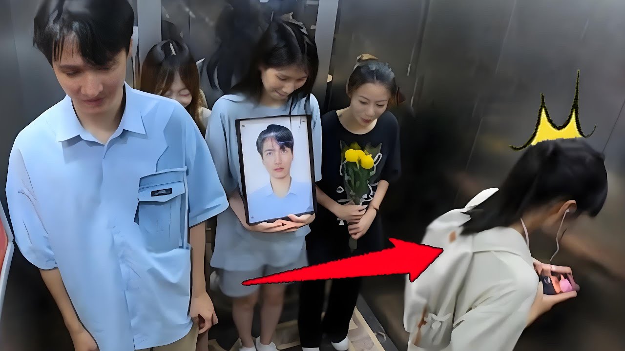電梯爆笑整蠱！當相框裡的人突然出現在眼前，可愛妹妹會有什麼反應？ 【整個路人】