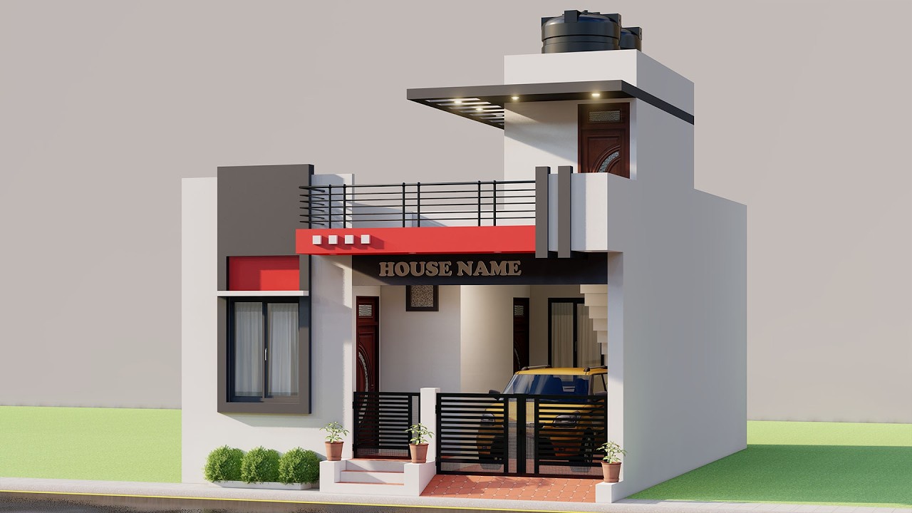 23X33 Car Parking 3 Bedroom House Plan, एक मंजिल का शानदार मकान ,Best 3D House Plan