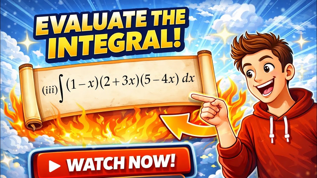 Evaluate ∫(1 − x)(2 + 3x)(5 − 4x) dx | Easy Integration Trick