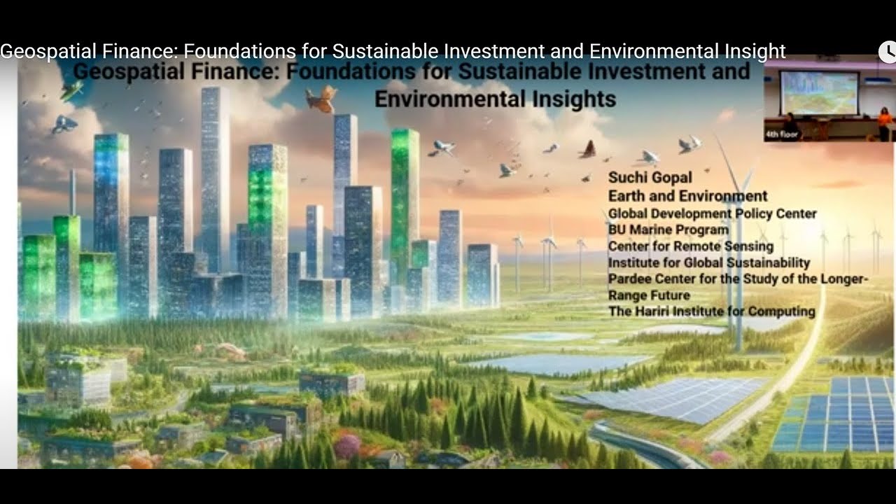 Geospatial Finance: Foundations for Sustainable Investment and Environmental Insight