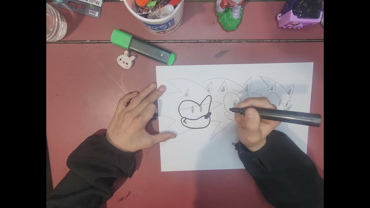 Sonic The Hedgehog through the years drawing with @ldogggaming3000