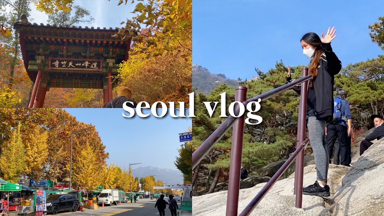 seoul vlog / autumn hiking in korea, DIY gel nails by madam glam, new camera, talking about youtube