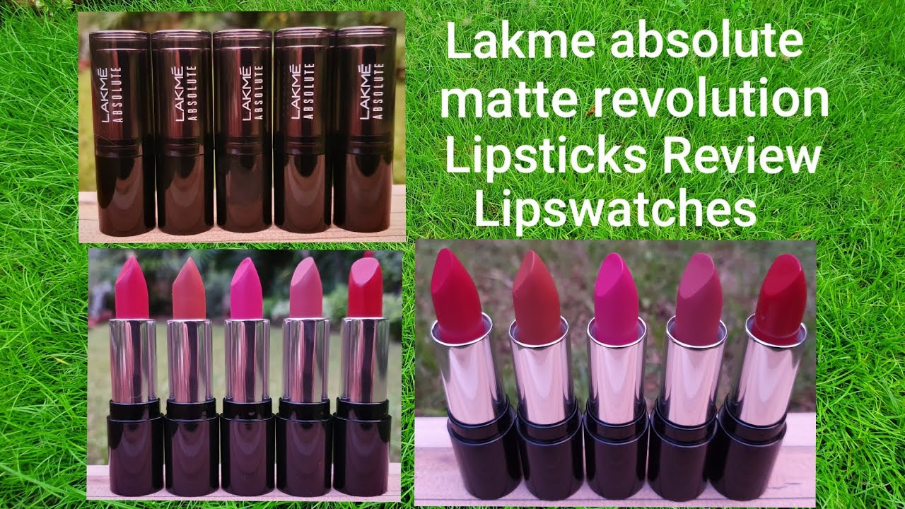 LAKME ABSOLUTE MATTE REVOLUTION LIPSTICK LIP SWATCHES & REVIEW | 5 BEST REVOLUTION SHADES | RARA