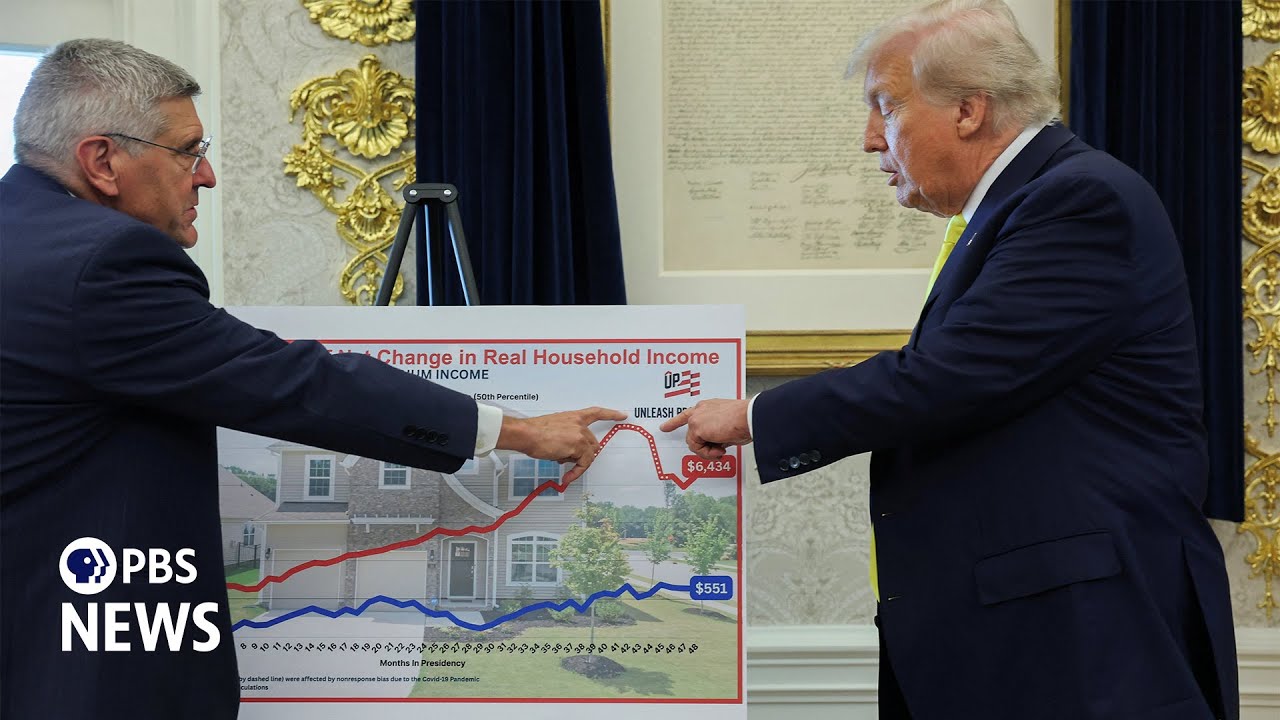 WATCH: Trump presents data with economist Stephen Moore
