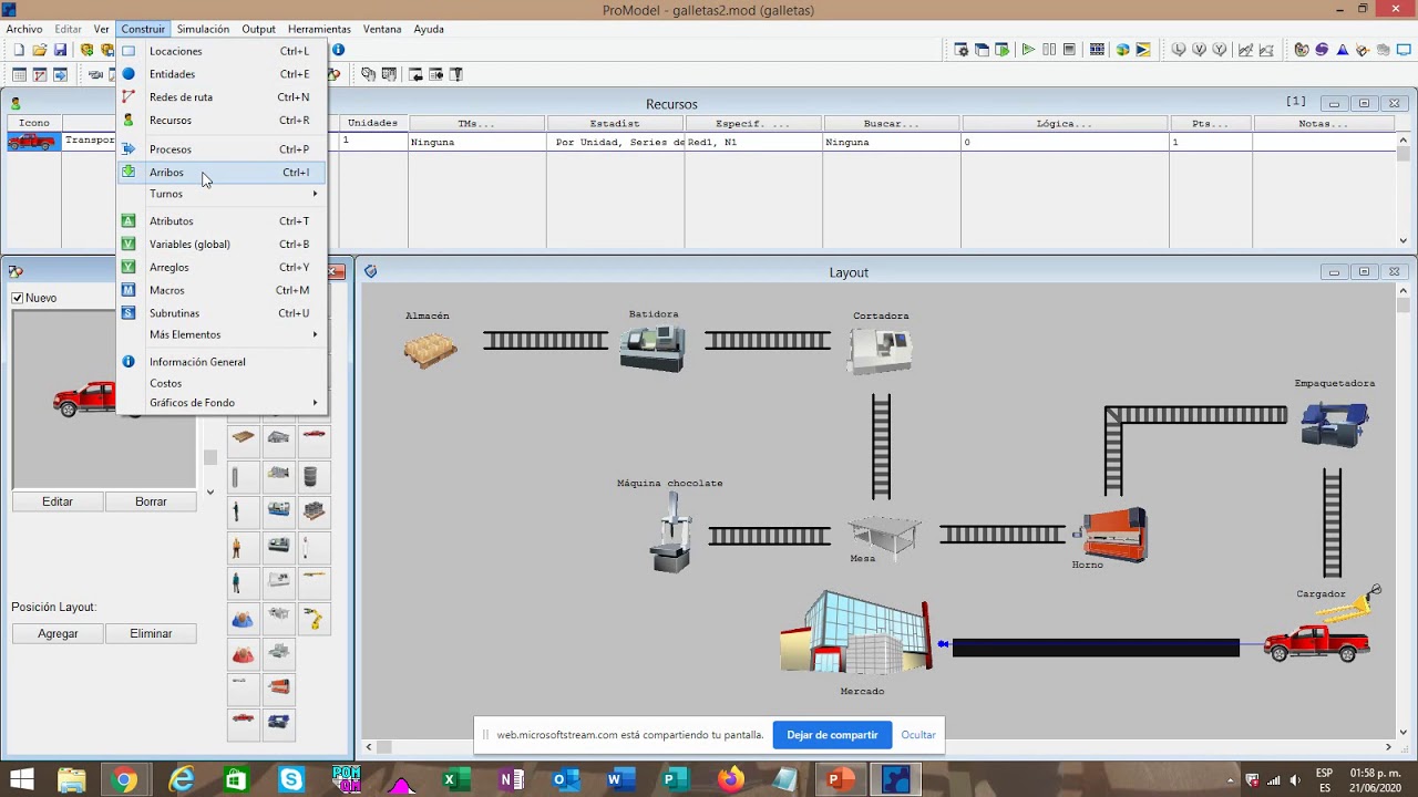 Simulaci&oacute;n Promodel 