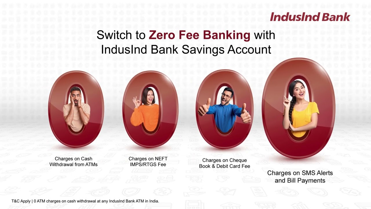Enjoy 0 Fee Banking with IndusInd Bank Savings Account!