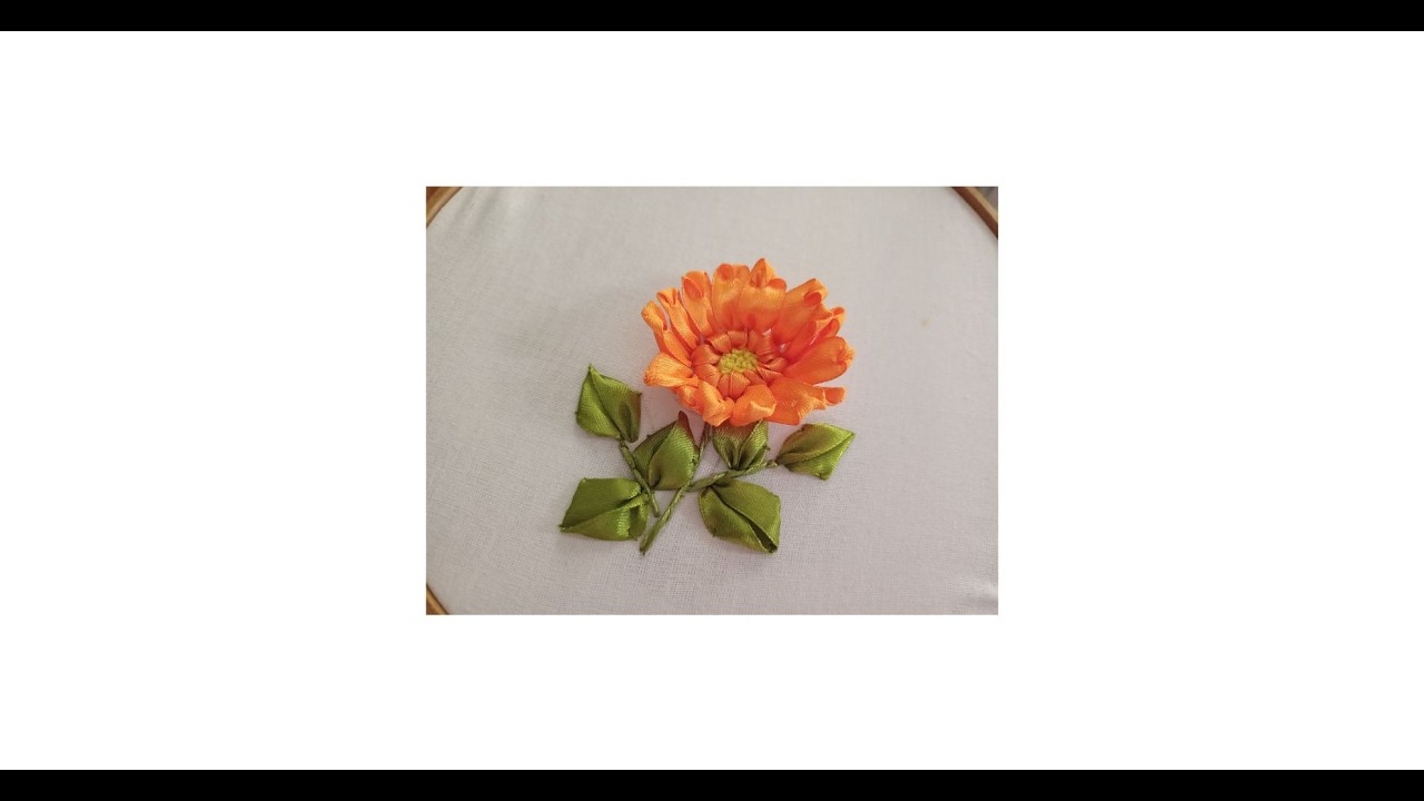 Hand embroidery/Satin Ribbon work embroidery/Ribbon flower embroidery - Leisha's Galaxy embroidery.