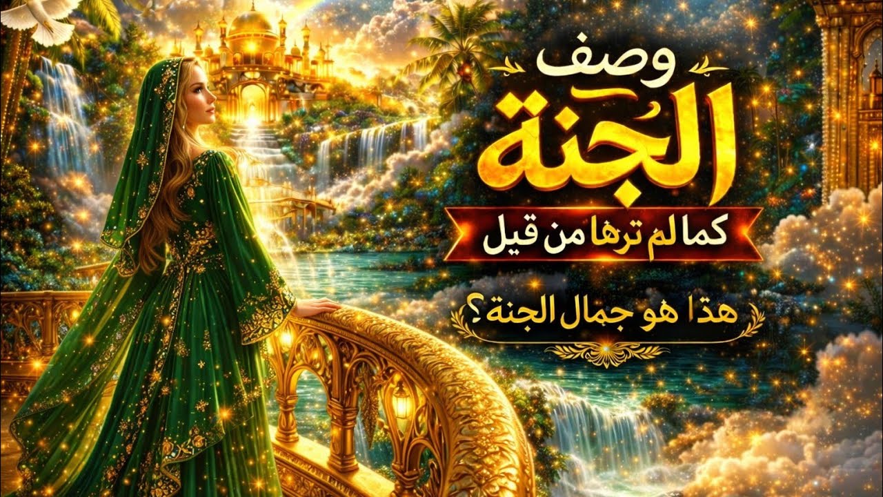 الجنة في شهر رمضان رحلة الي الجنة بالذكاء الاصطناعي فيديو نوم وراحة نفسية وصف جميل 