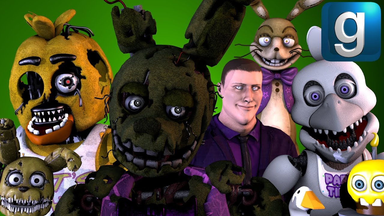 Gmod FNAF | Review | Brand New AR Springtrap, Glitchtrap, Scrap Chica Ragdolls And More!