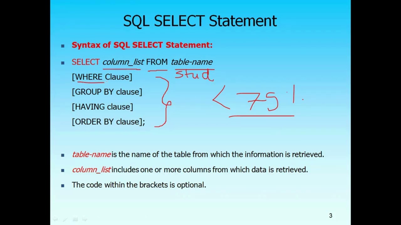 SQL Course Lecture 14   DML SELECT Statement Revised
