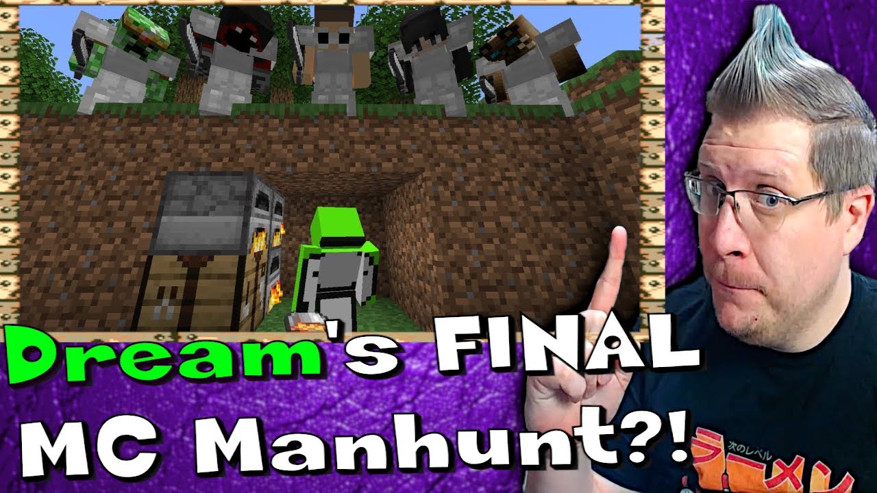 Dream: Minecraft Speedrunner VS 5 Hunters THE LAST MANHUNT is THE BEST...