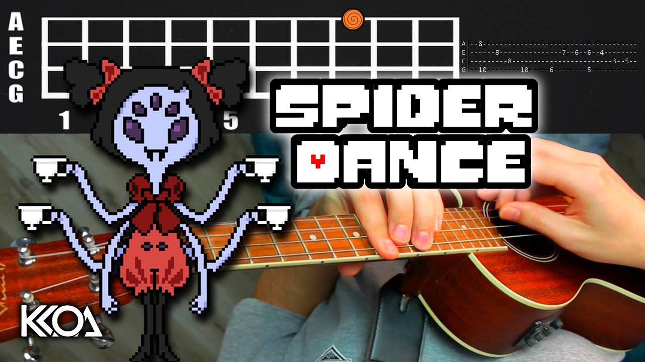 Undertale SPIDER DANCE Ukulele Tutorial with Tabs