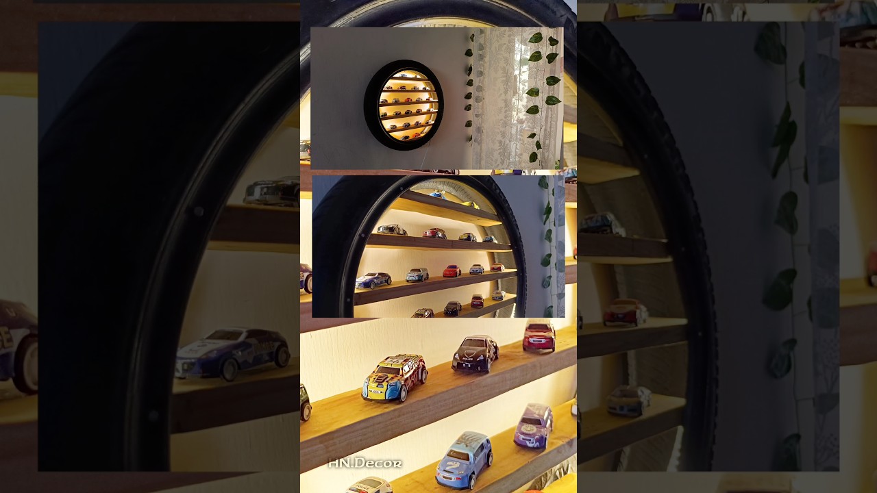 Diy Hot Wheels Tyre Display  Case | Car Decor On Wall | Wall Decor With Cars #hotwheels #sehar
