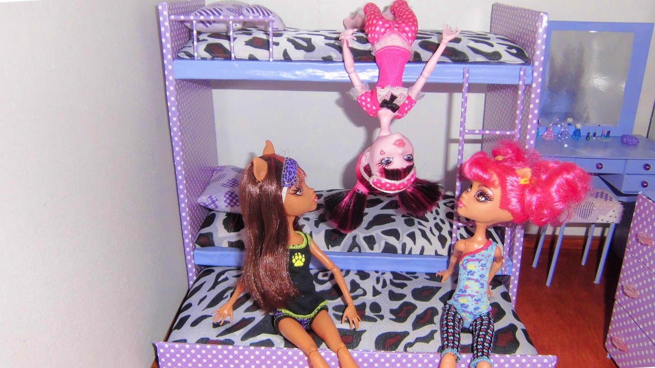 How to make a bunk bed for doll (Monster High, Barbie, etc)