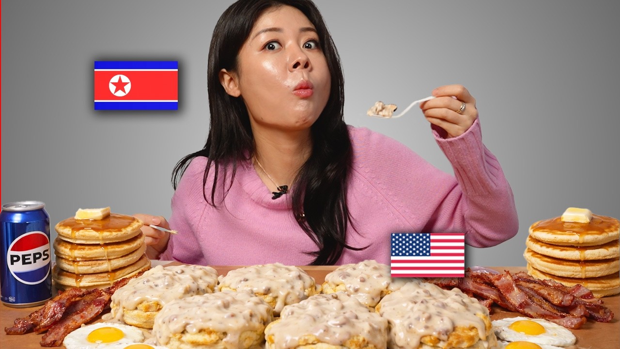 North Korean shocked by Biscuits and Gravy for the First Time