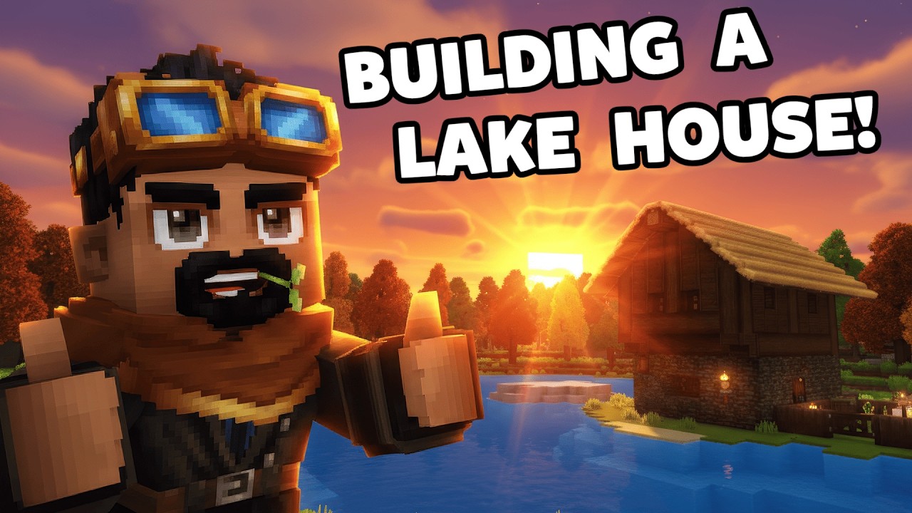 Building a LAKE HOUSE in Hytale!