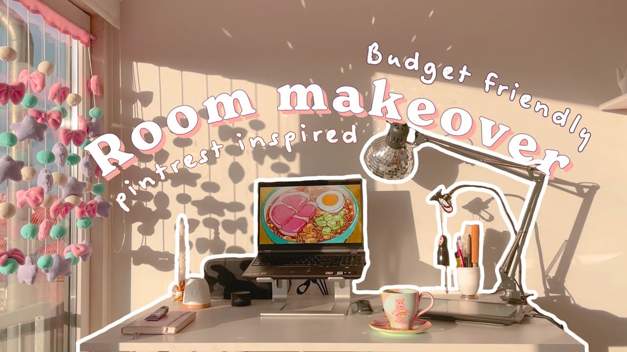 🌷small room makeover pinterest & korean style inspired 🐻