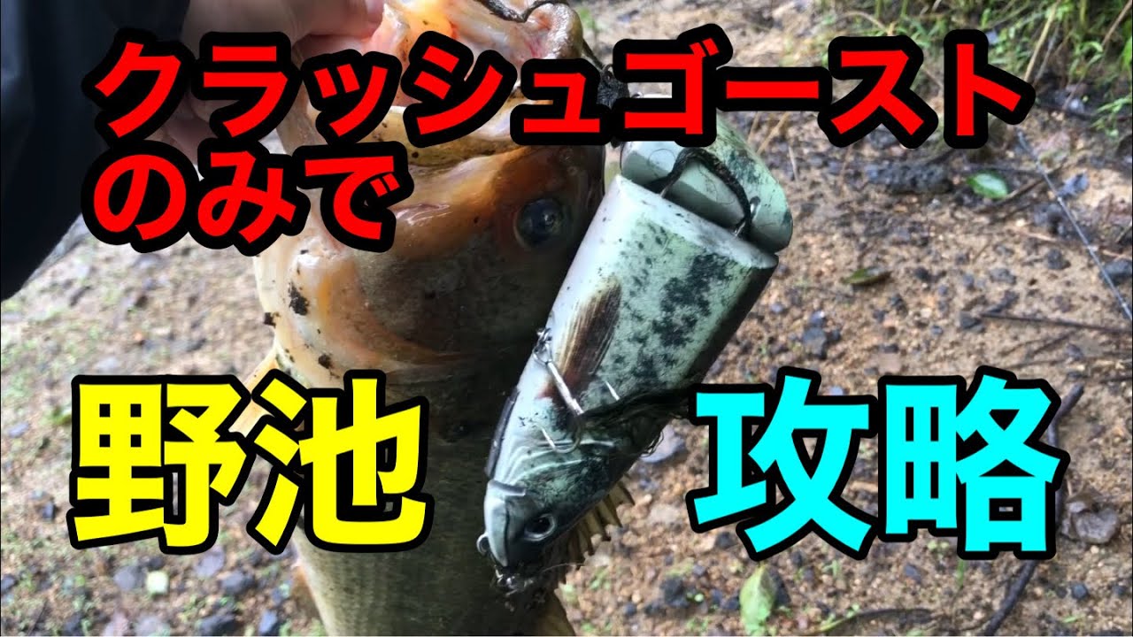 クラッシュゴーストのみで野池攻略！DRT KLASH GHOST【バス釣り】