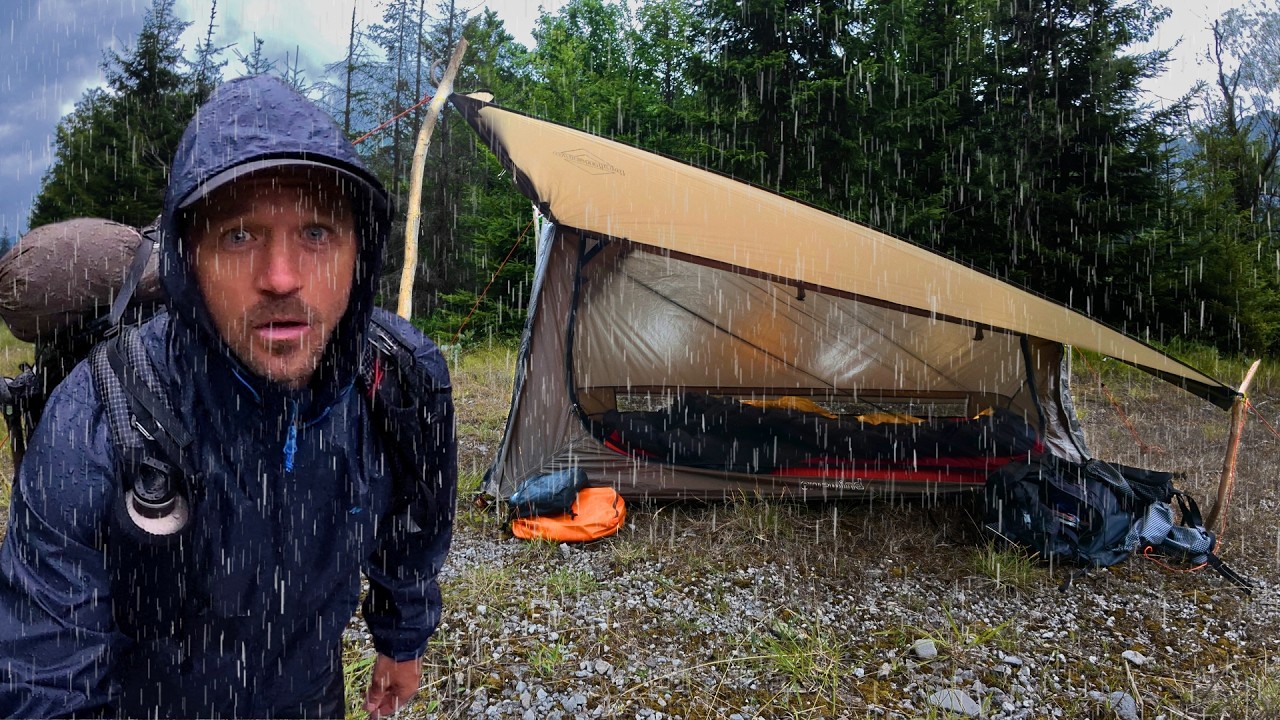 Overnight in a Thunderstorm - Campsite Underwater