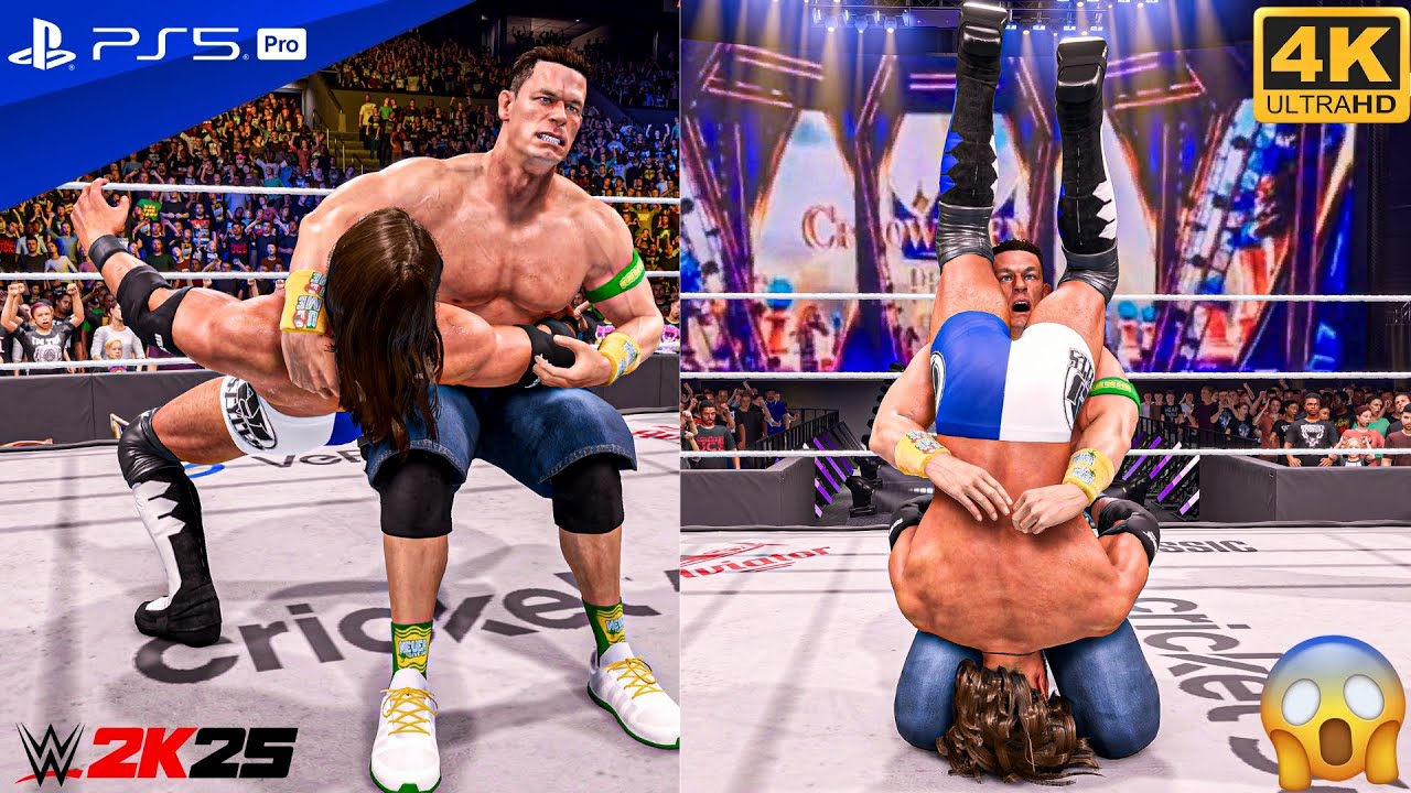 WWE 2K25 - John Cena Vs AJ Styles - Full Match at Crown Jewel | PS5 Pro [4K60]