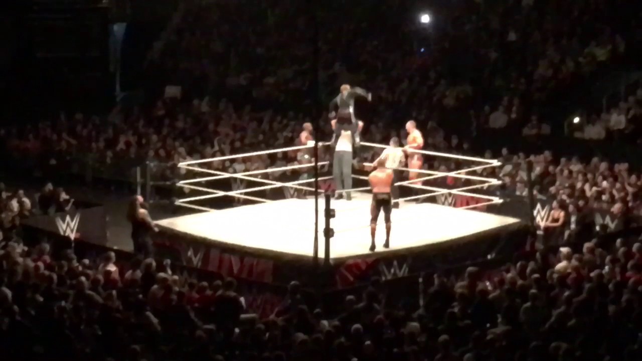My Trip to WWE Live 12/29/16 part 6 Mojo Rawley, Jack Swagger, and Apollo Crews vs The Wyatt Family