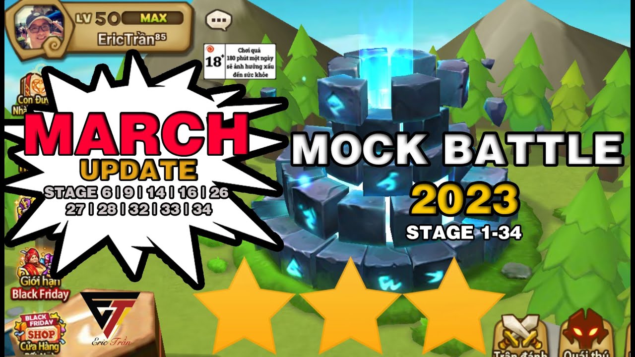 Summoners War | Mock Battle 2023 Stage 1-34 | MARCH UPDATE | Trận Ảo Cập Nhật Tháng 3 - 2023