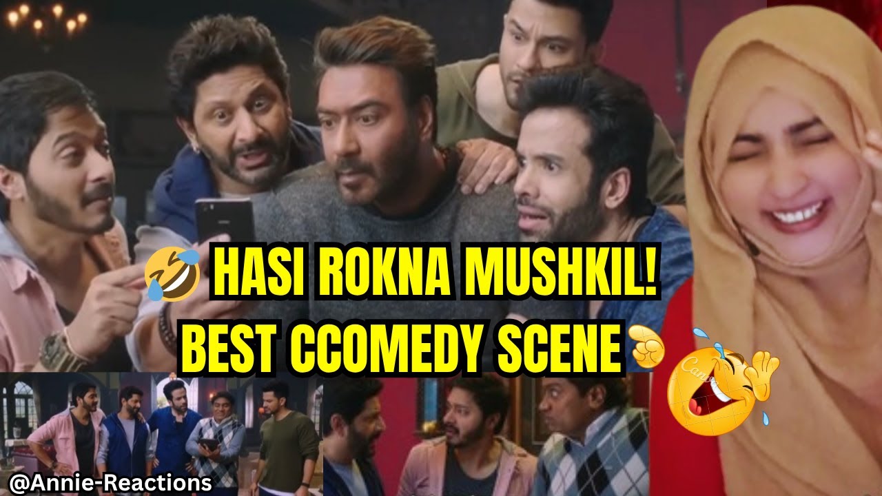 Golmaal Again Top Best Comedy Scene 🤣Johnny Lever, Arshad Warsi और Ajay Devgn की | Annie-reactions