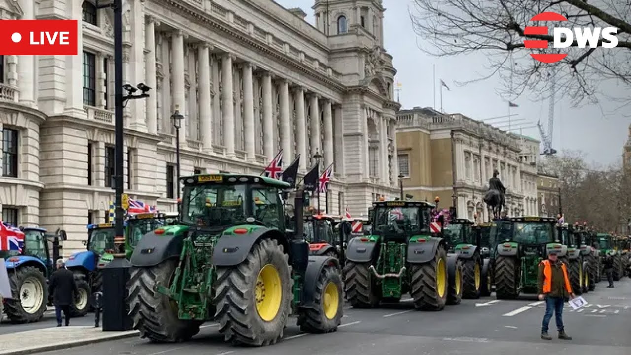 LIVE: British Farmers Protest Inheritance Tax with Tractors in London | AM1Z