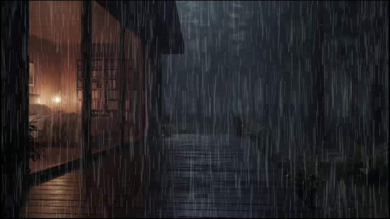 Cozy Woodland Cabin Night 🌲 | Relaxing rain Ambience and Soft rain for Deep Sleep
