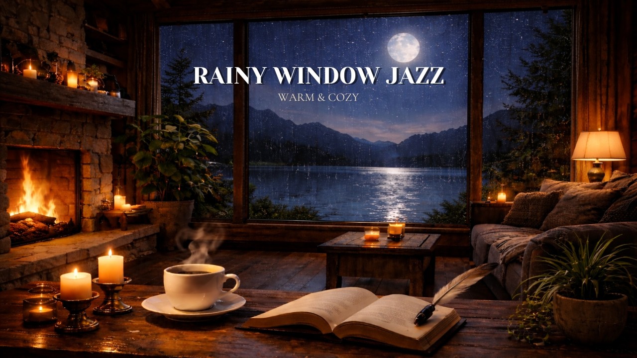 Late Night Jazz Lounge ☔ Relaxing Rain Sounds for Deep Sleep & Study (3.5 Hours)