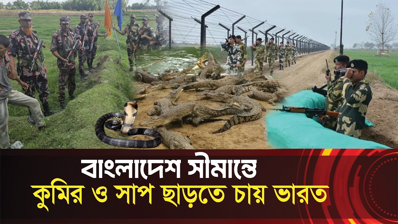 বাংলাদেশ সীমান্তে কুমির ও সাপ ছাড়তে চায় ভারত !! India to Release Crocodiles on Bangladesh border !!