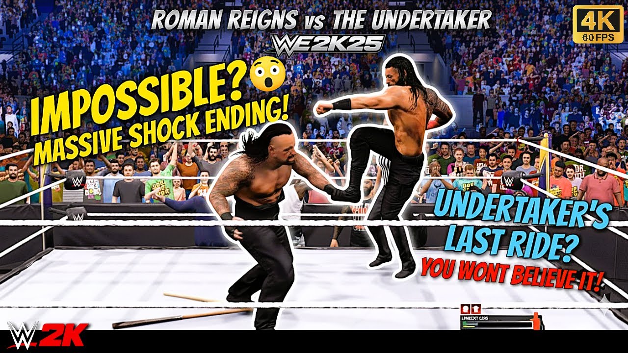 WWE 2K25 | Roman Reigns vs The Undertaker – Epic Dream Match Gameplay (Next Gen 4K)