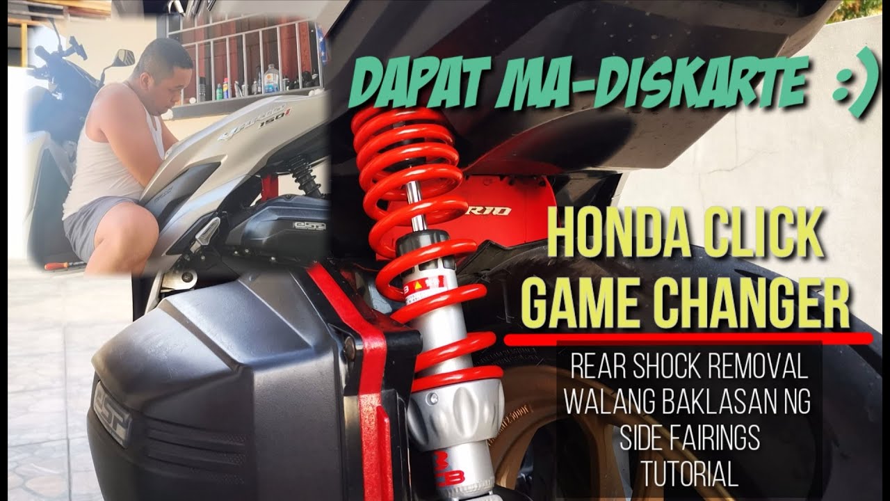 WALANG BAKLASAN NG SIDE FAIRINGS | HONDA CLICK SHOCK REMOVAL |TUTORIAL |