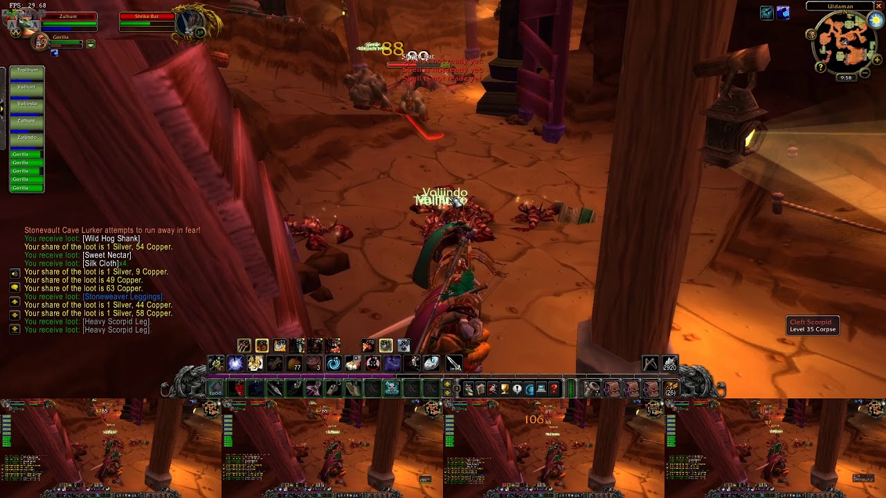 Uldaman - Multibox 5 hunters wow classic