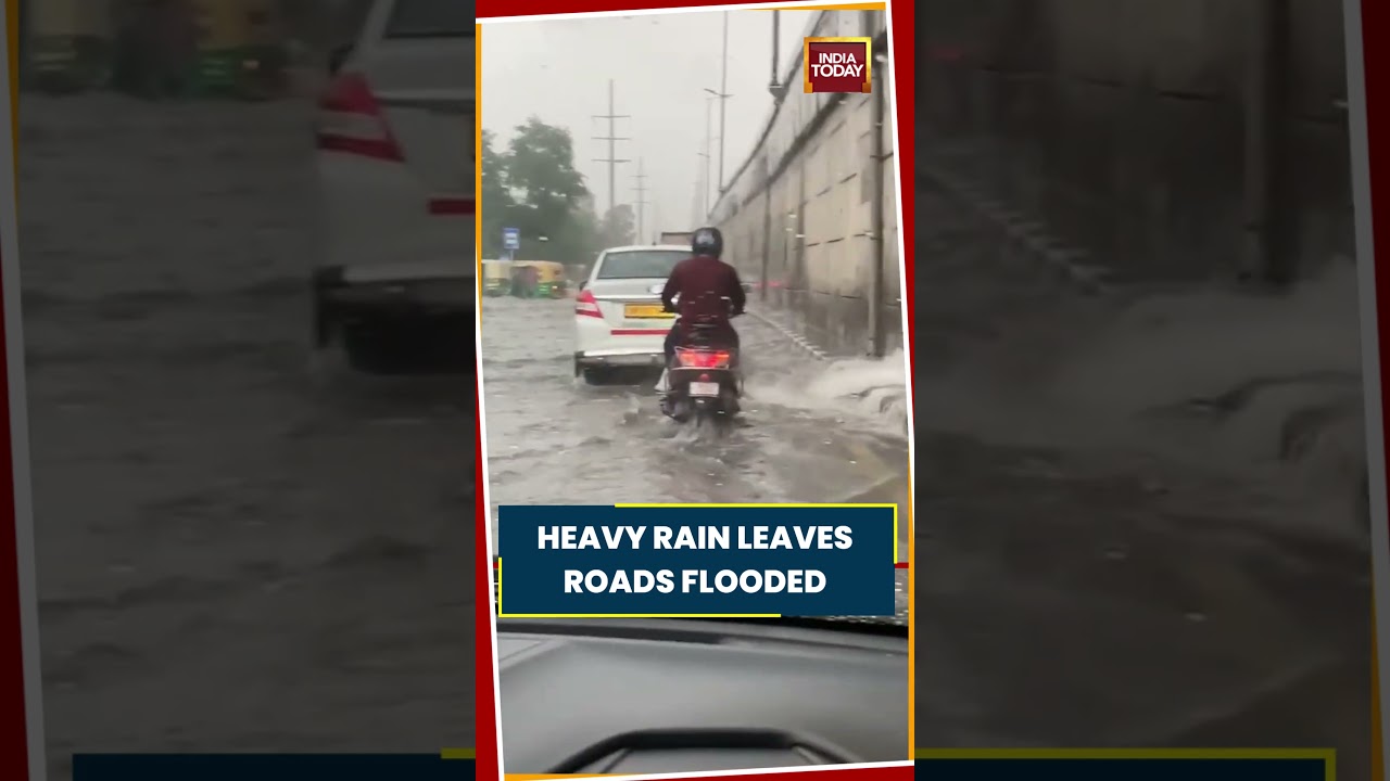 Delhi-NCR Rain: Waterlogging Due to Heavy Rain, Floods Roads, Disrupts Traffic #delhi #rain