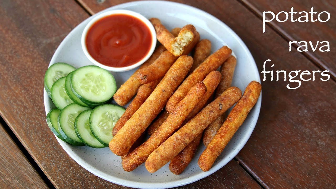 potato fingers recipe | crispy potato rava fingers | आलू सूजी फिंगर्स | potato finger food
