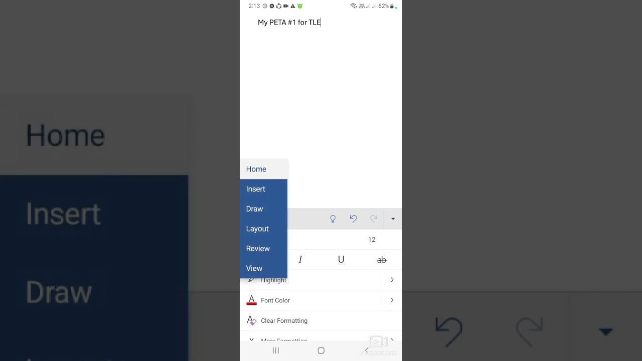 How to add page break in MS Word mobile