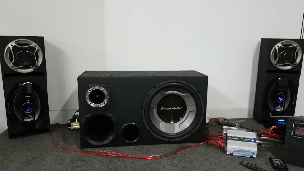 Caixa Som Trio Subwoofer Pioneer 12 + Módulo Taramps Tl 1500