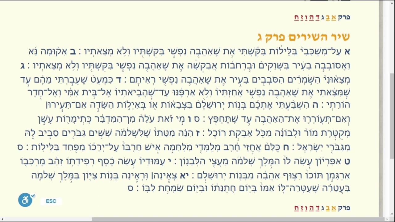 קריאת מגילת שיר השירים: נוסח אשכנז- Reading of Megillas Shir HaShirim (Song of Songs): Ashkenaz Trop