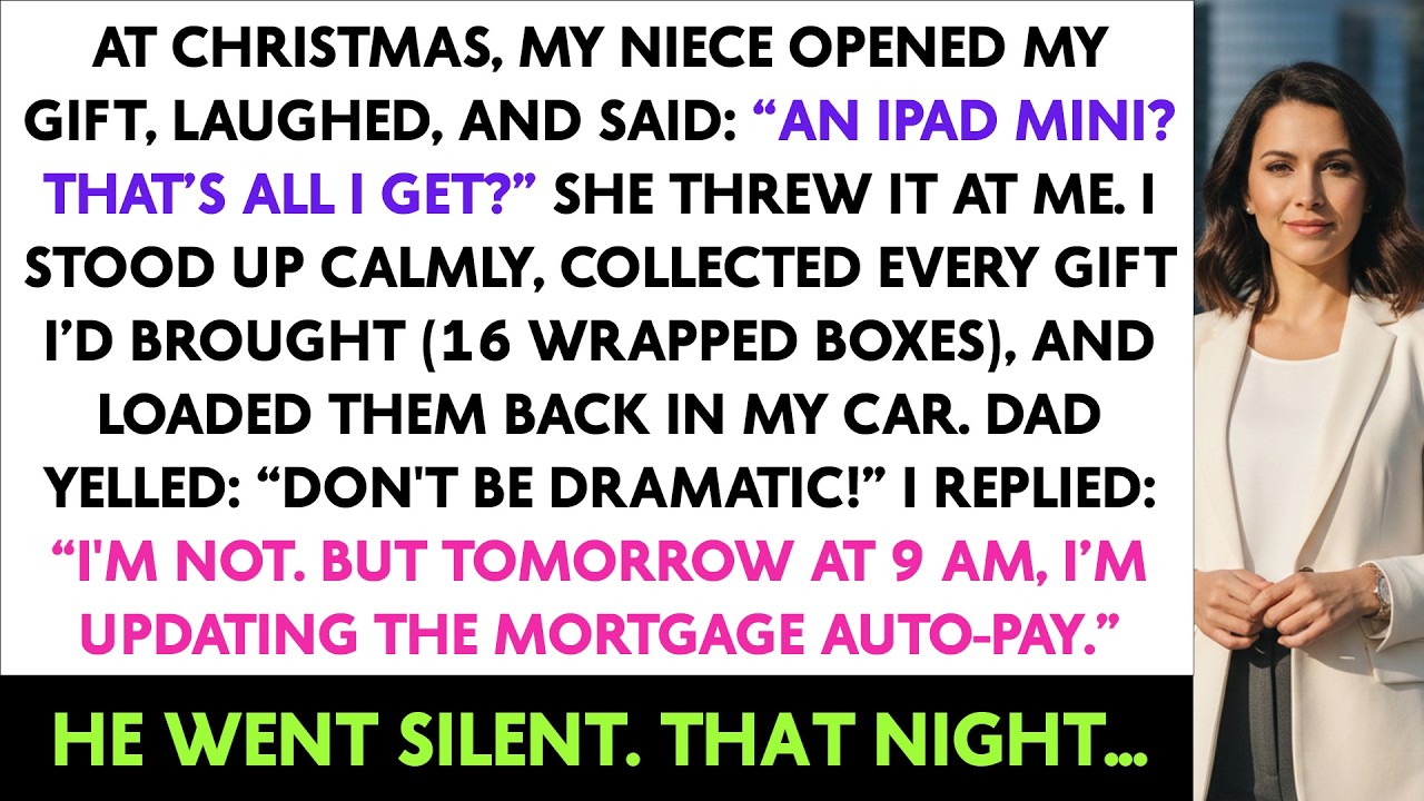 At Christmas, My Niece Opened My Gift, Laughed, And Said: “An iPad Mini? That’s all I get?” She...
